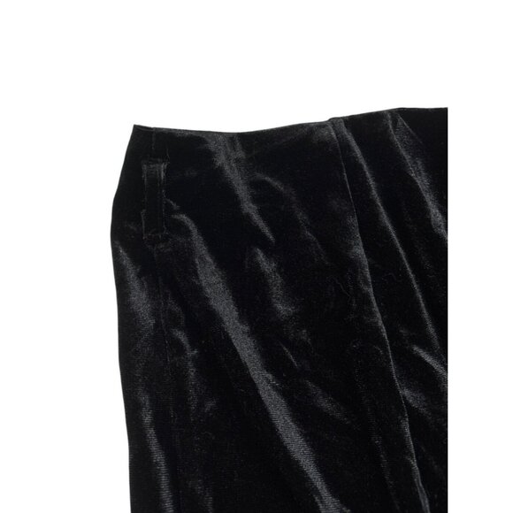 Black Velvet Maxi Mermaid Skirt Size M Back Zipper Belt Loops Shein Whimsygoth W - Picture 4 of 9